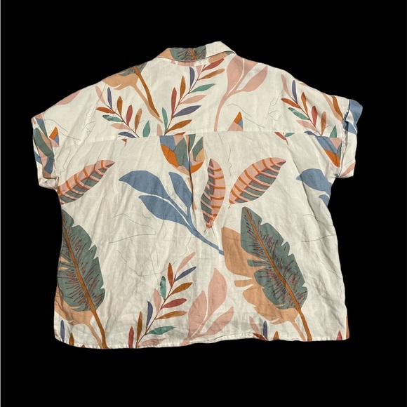 Cynthia Rowley Linen Botanical Button Up - Picture 3 of 3